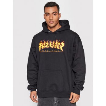 Thrasher Flame Logo Hood mikina black