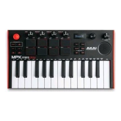AKAI MPK Mini Play MK3 Ovládacia klávesnica Pad kontrolér MIDI USB čierno-červená (MPKMINIPLAYMK3)