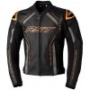 RST 102977 S1 CE MENS LEATHER JACKET čierna/ref. oranžová veľ.44