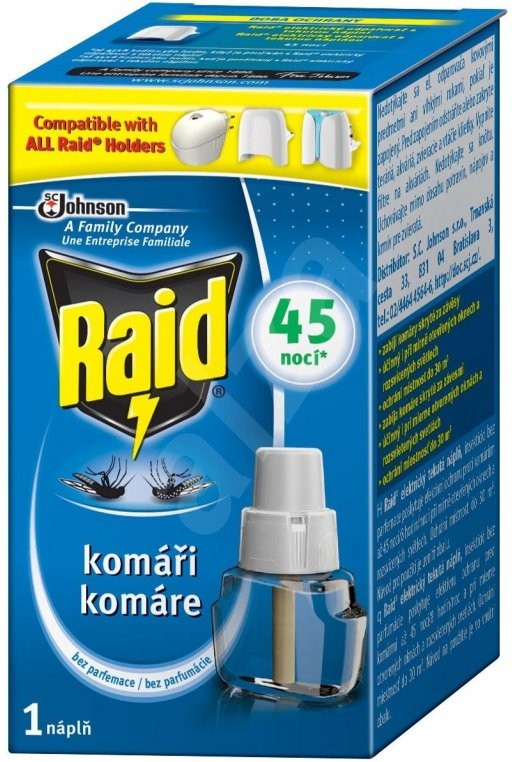 Raid 45 nocí bez komárov náhradná náplň 30 ml