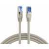 S/FTP (PiMF) Patchkábel LSOH 1m cat.7, sivý, Cu, SuperFlex