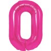 Fóliový Balón PartyPal číslo 0 ružový 100 cm