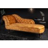 LuxD Chesterfield horčicový zamat