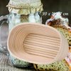 Magic Home Oválna ratanová ošatka na kysnutie cesta / na chlieb - 0,75 kg 30x14x7 cm MagicHome