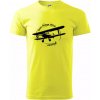 Still Plays With Planes - Klasické pánske tričko vyššej gramáže - XS ( Neonová žltá )