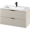 Cersanit Tirso, závesná umývadlová skrinka 994x447x572 mm + keramické umývadlo, béžová matná, S801-548