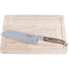 Laguiole Santoku nôž s doskou Luxury 17 cm olive