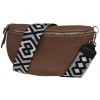 NovaKabelka.sk Reni Grande Taupe s prídavným popruhom IV kožená talianska crossbody kabelka hnedá