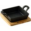Pekáč liatinový s podstavcom COOK & SHARE 12,6x18,5x3,6 cm čierna