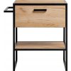 CMD Skrinka do kúpeľne BROOKLYN 825 dub craft zlatý/čierny mat MDF/laminát 70 cm x 75 cm x 50 cm