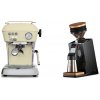 Ascaso Dream ONE, Sweet Cream + Eureka Mignon Single Dose PRO, Black & Oak
