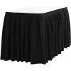 Čierny obrus 565 cm polyester 180 g na okrúhly stôl s priemerom 180 cm
