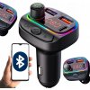Bluetooth FM vysielač Nabíjačka Adaptér 2xUSB + USB Typ-C Mp3 Automobilový