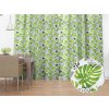 Biante Bavlnený záves Sandra SA-175 Zelené listy Monstera 150x140 cm
