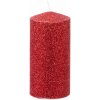 MagicHome Vianoce 4x Sviečka MagicHome Vianoce, 5,5x12 cm, valcová, červená, s glitrami