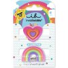Invisibobble CLIPSTAR GLOW KIDS Happy Heart - Dětská sponka do vlasů 2 ks