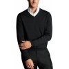 Charles Tyrwhitt Merino V-Neck Jumper — Charcoal - L