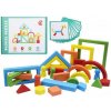 CreativeToys Drevené stavebné kocky s kartami
