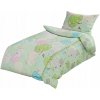 Bavlnené obliečky do postieľky FAREBNÉ JABLÍČKA zelené