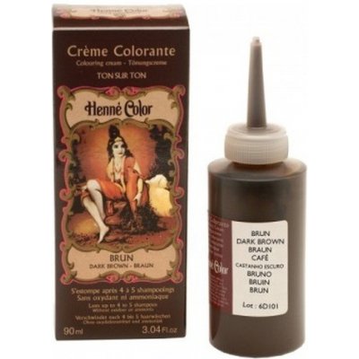 Henné Color krémová henna farba na vlasy hnedá 90 ml