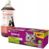 WHISKAS mixovaný výber v želé 40 x 85 g & LAB V Lososový olej pre psov a mačky 1000ml