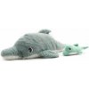 PTIPOTOS Plyšový delfín Tofou mátový - máma s miminkem