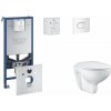 Grohe Rapid SLX Set predstenovej inštalácie, klozetu, dosky SoftClose a tlačidla Arena Cosmopolitan, alpská biela SANI11BB3104-GR