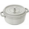 Staub Kastról COCOTTE 28 cm, okrúhly, biela hľuzovka, liatina