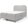Manželská boxspring posteľ s úložným priestorom Ambra 160x200 - svetlosivá