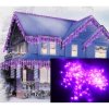 ProfiLED vonkajšie vianočné osvetlenie domu fialové cencúle 6,5m 202led 4,8W FLZ660
