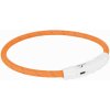 Svietiaci krúžok USB na krk L-XL 65 cm/7 mm oranžový (RP 0,08 €)