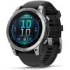 Garmin fenix E - 47mm, AMOLED, Stainless Steel/Graphite, Black band