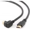 GEMBIRD Kábel CABLEXPERT HDMI-HDMI 4,5m, 1.4, M/M tienený, pozlátené kontakty, 90° lomený, čierny CC-HDMI490-15