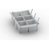 Rational Sada 6 fritovacích košov 1/6 GN s rámom Rational