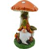 Dekorácia MagicHome Nature, Trpaslík pod hubou, polyresin, 11x12x16,5 cm