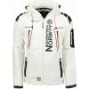 Pánska softshellová bunda GEOGRAPHICAL NORWAY, TECHNO HOODIE Biela,Čierna,Červená S