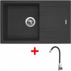 Sinks Linea 780 Granblack + Elasta nehrdzavejúca oceľ/čierny