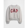 GAP Detská oversize mikina s logom Sivá M Sivá Sivá