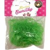 Gumičky Loom Bands (25) Loom Bands Pletací gumičky zelené 1 se třpytkami 200ks + háček