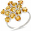 Nefertitis Citrín prsteň striebro Ag 925 R5097C - 52 mm (US 6), 4,8 g