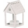 Lampáš kovový Vtáčia búdka, biela, 11 cm