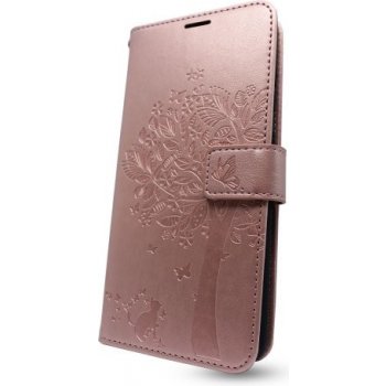 Púzdro Mezzo Book Samsung Galaxy A22 A225 vzor strom - zlato ružové
