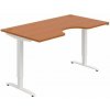 Hobis Pracovný stôl Motion Ergo, ZO, 2S, 160x70,5-120,5x90 cm, čerešňa/biela