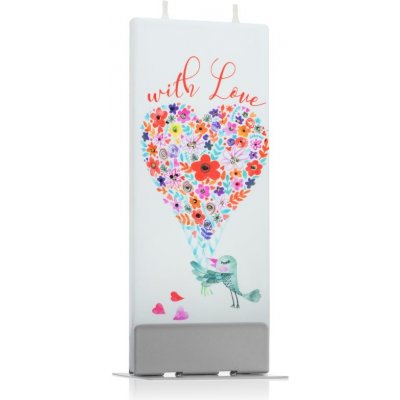 Flatyz Greetings With Love dekoratívna sviečka 6x15 cm
