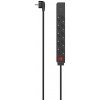 HAMA Predlžovací prívod s vypínačom, 5x zásuvka schuko, 2x USB-A, 1,4 m, čierny - 00223184