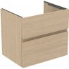 Ideal Standard Finesse - Umývadlová skrinka, 60x44x55 cm, 2 zásuvky, biely dub E3386US