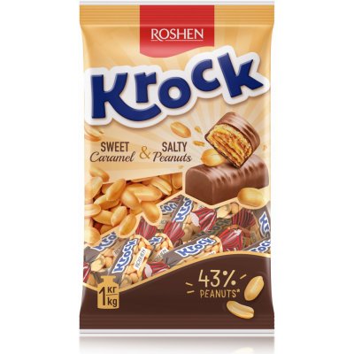 Cukríky ROSHEN Krock karamel a arašidy 1kg