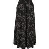 Ladies Viscose Midi Skirt - blackflower 5XL