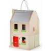 Bigjigs Toys Rozkládací domeček s příslušenstvím