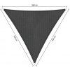 Shadow Comfort Slnečný Trojuholník shadow 3,6 x 3,6 x 3,6 m Farba: Carbon šedá